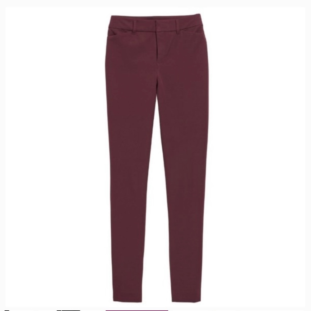 Old Navy High Rise Pixie Pant Red Wine 4